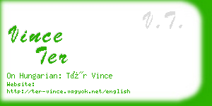 vince ter business card
